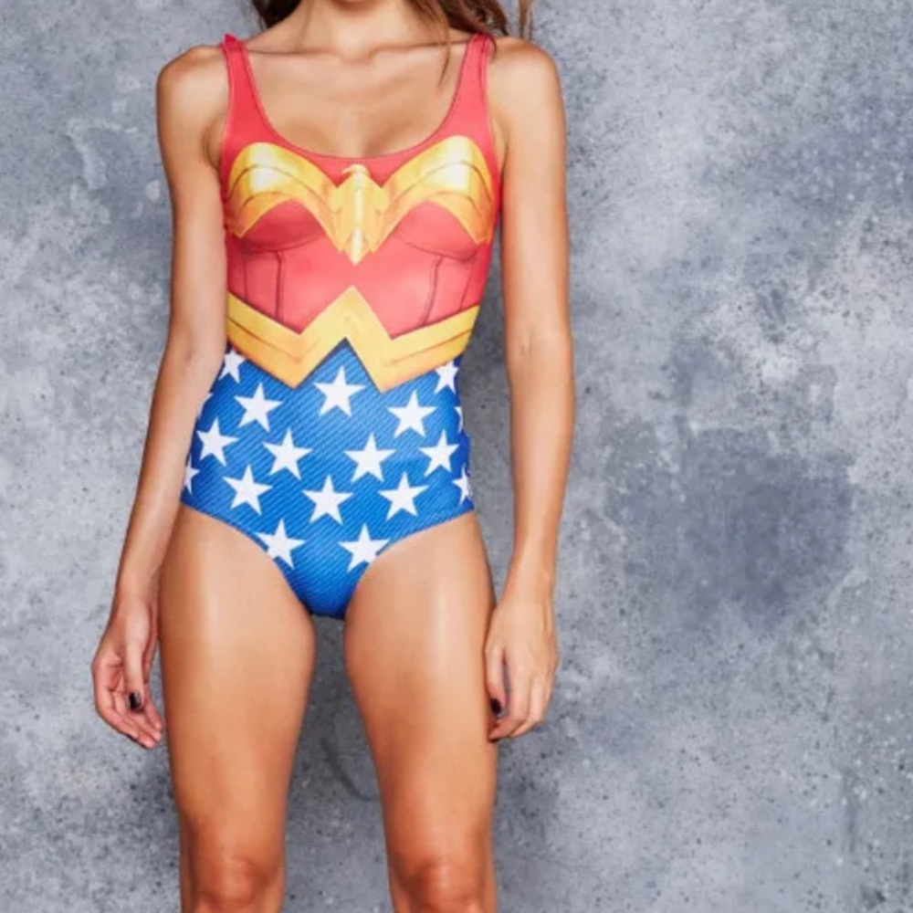 BLACKMILK CLOTHING WONDER WOMAN SWIMSUIT 
LIMITED EDITION